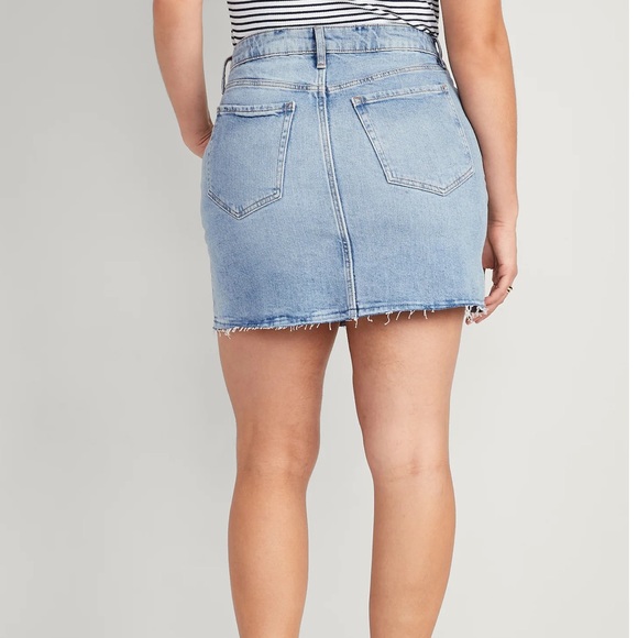 NWT OLD NAVY High-Waisted OG Straight Cut-Off Mini Jean Skirt Myra SIZE 10 - Picture 6 of 7
